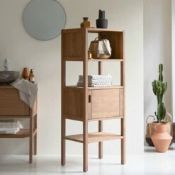 Arty Solid Walnut Storage Unit Ref. 4862 -TIKAMOON Sales 1200 1200 arty solid walnut storage unit 3