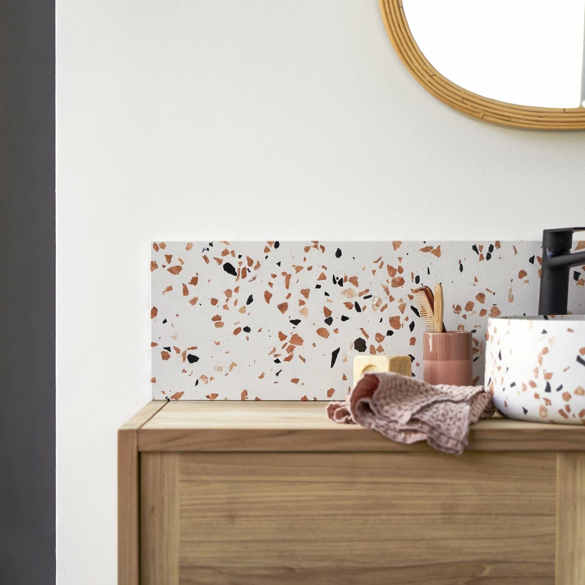 Ava Splashback In Brown Premium Terrazzo 120 Cm Ref. 6235 3 Ava Splashback In Brown Premium Terrazzo 120 Cm Ref. 6235