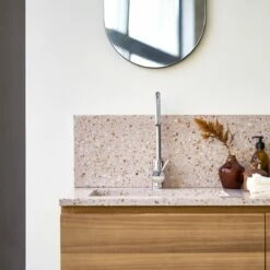 Ava Splashback In Pink Premium Terrazzo 145 Cm Ref. 6229