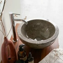 Bahya Grey Marble Washbasin Ref. 2544 -TIKAMOON Sales 1200 1200 bahya grey marble washbasin 3