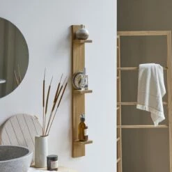 Bahya Solid Teak Vertical Bathroom Shelf Ref. 2598