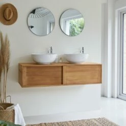 Basic Solid Teak Vanity Unit 140 Cm Ref. 1780 -TIKAMOON Sales 1200 1200 basic solid teak vanity unit 140 cm 3