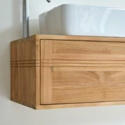 Basic Solid Teak Vanity Unit 95 Cm Ref. 1777 -TIKAMOON Sales 1200 1200 basic solid teak vanity unit 95 cm 2