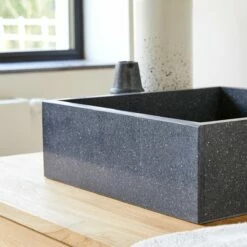 Ciro Square Black Premium Terrazzo Washbasin Ref. 3192 10 Ciro Square Black Premium Terrazzo Washbasin Ref. 3192 -TIKAMOON Sales 1200 1200 ciro premium terrazzo washbasin 3