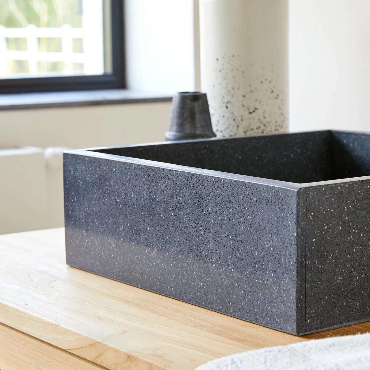 Ciro Square Black Premium Terrazzo Washbasin Ref. 3192 6 Ciro Square Black Premium Terrazzo Washbasin Ref. 3192 - Image 4