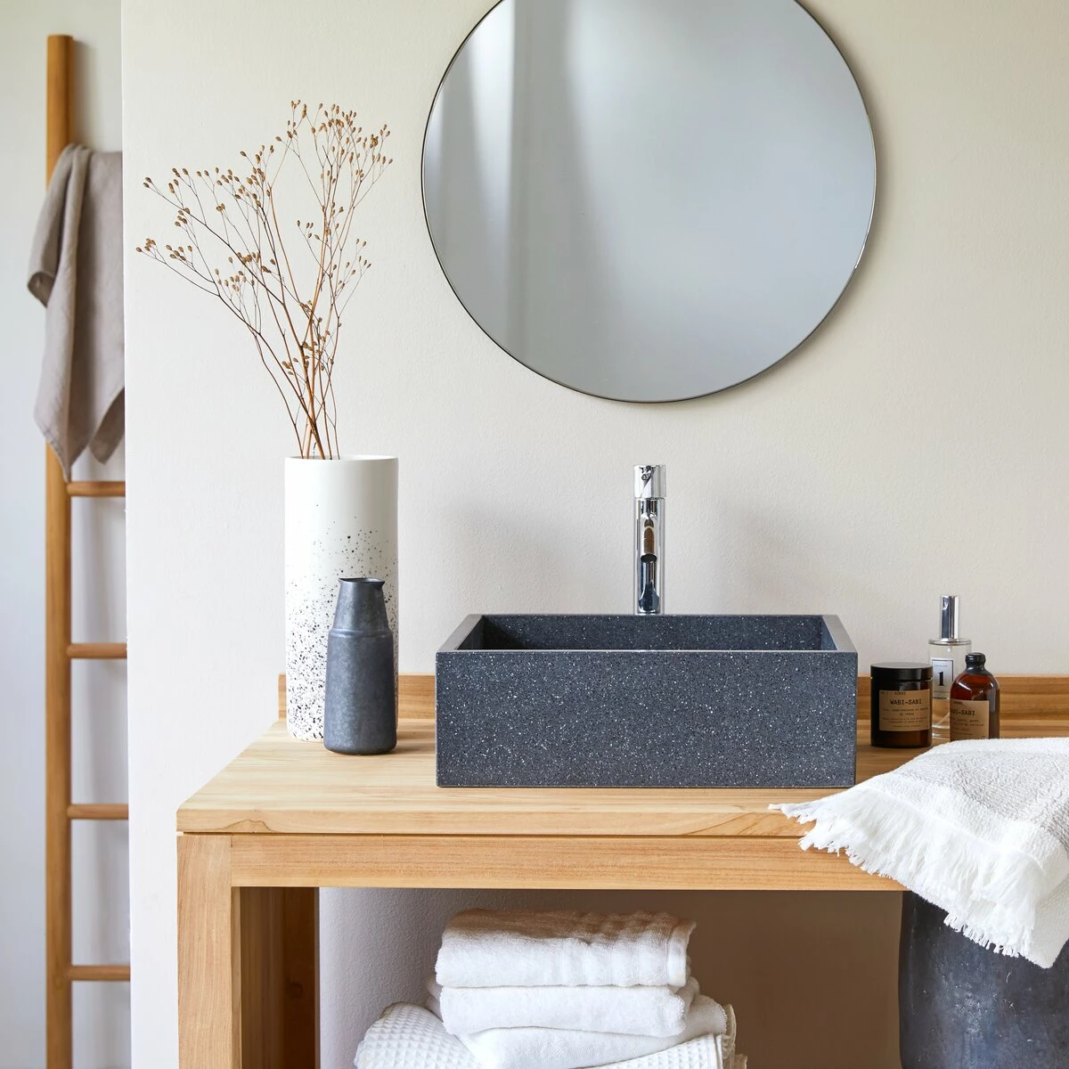 Ciro Square Black Premium Terrazzo Washbasin Ref. 3192 3 Ciro Square Black Premium Terrazzo Washbasin Ref. 3192