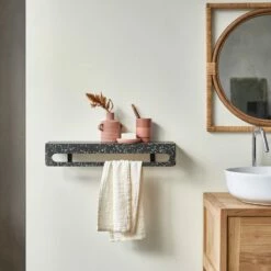 Clea Wall Mounted Towel Rack In Confetti Terrazzo Ref. 6249