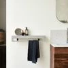 Clea Wall-mounted Towel Rack Grey Concrete Ref. 6245