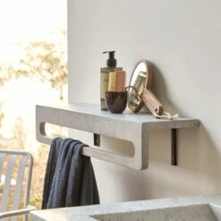 Clea Wall-mounted Towel Rack Grey Concrete Ref. 6245 -TIKAMOON Sales 1200 1200 clea grey concrete wall mounted towel rack 3