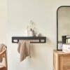 Clea Wall Mounted Towel Rack In Black Terrazzo Ref. 6247 -TIKAMOON Sales 1200 1200 clea towel rack in black terrazzo