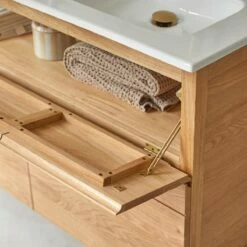 Easy Solid Oak And Ceramic Bathroom Cabinet 120 Cm Ref. 2116 -TIKAMOON Sales 1200 1200 easy solid oak and ceramic bathroom cabinet 120 cm 5