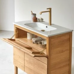 Easy Solid Oak And Ceramic Bathroom Cabinet 80 Cm Ref. 2117 -TIKAMOON Sales 1200 1200 easy solid oak and ceramic bathroom cabinet 80 cm 3