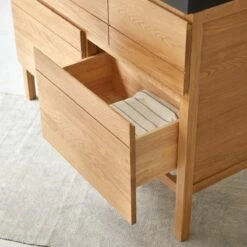 Easy Solid Oak And Lava Stone Bathroom Cabinet 120 Cm Ref. 2247 -TIKAMOON Sales 1200 1200 easy solid oak and lava stone bathroom cabinet 120 cm 2