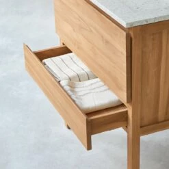 Edgar Moon 80 Cm Solid Teak And Premium Terrazzo Vanity Unit Ref. 6251 -TIKAMOON Sales 1200 1200 edgar moon 80 solid teak and premium terrazzo vanity unit 5