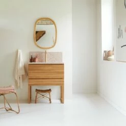 Edgar Pink 80 Cm Solid Teak And Premium Terrazzo Vanity Unit Ref. 6072 -TIKAMOON Sales 1200 1200 edgar pink 80 solid teak and premium terrazzo vanity unit 7