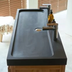 Edgar Solid Teak And Lava Stone Bathroom Cabinet 120 Cm Ref. 3435 10 Edgar Solid Teak And Lava Stone Bathroom Cabinet 120 Cm Ref. 3435 -TIKAMOON Sales 1200 1200 edgar solid teak and lava stone bathroom cabinet 120 cm 2