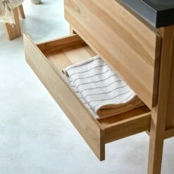 Edgar Solid Teak And Lava Stone Bathroom Cabinet 80 Cm Ref. 3420 -TIKAMOON Sales 1200 1200 edgar solid teak and lava stone bathroom cabinet 80 cm 4