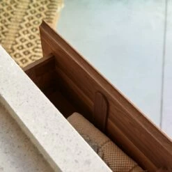 Edgar Solid Walnut And Moon Premium Terrazzo Bathroom Cabinet 120 Cm Ref. 4718 -TIKAMOON Sales 1200 1200 edgar solid walnut and moon premium terrazzo bathroom cabinet 120 cm 5