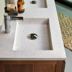 Edgar Solid Walnut And Moon Premium Terrazzo Bathroom Cabinet 120 Cm Ref. 4718 -TIKAMOON Sales 1200 1200 edgar solid walnut and moon premium terrazzo bathroom cabinet 120 cm 7