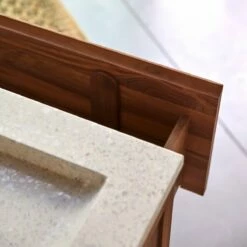 Edgar Solid Walnut And Moon Premium Terrazzo Vanity Unit 80 Cm Ref. 4724 -TIKAMOON Sales 1200 1200 edgar solid walnut and moon premium terrazzo vanity unit 80 cm 6