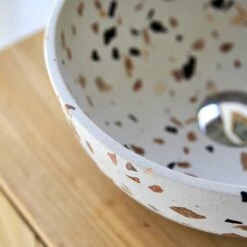 Elea Round Brown Premium Terrazzo Washbasin Ref. 6453 -TIKAMOON Sales 1200 1200 elea brown premium terrazzo washbasin 4