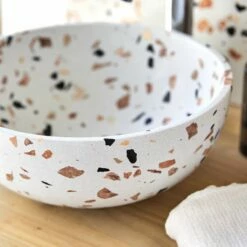 Elea Round Brown Premium Terrazzo Washbasin Ref. 6453 -TIKAMOON Sales 1200 1200 elea brown premium terrazzo washbasin 5