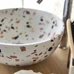 Elea Round Brown Premium Terrazzo Washbasin Ref. 6453 -TIKAMOON Sales 1200 1200 elea brown premium terrazzo washbasin 7