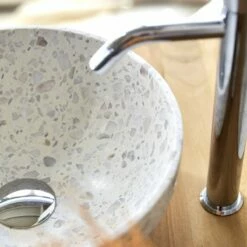 Elea Round Moon Premium Terrazzo Washbasin Ref. 6452 -TIKAMOON Sales 1200 1200 elea moon premium terrazzo washbasin 6