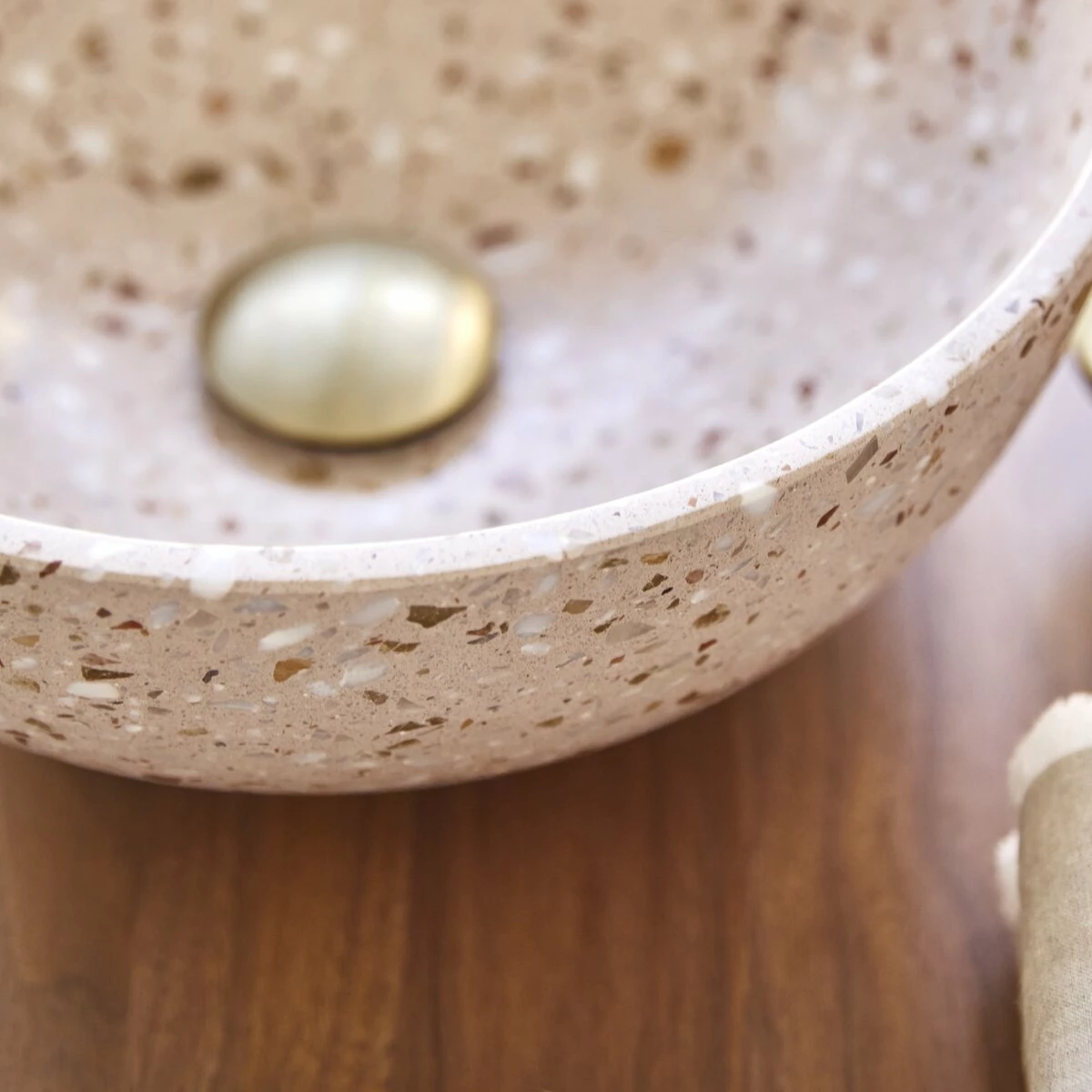 Elea Round Pink Premium Terrazzo Washbasin Ref. 6450 7 Elea Round Pink Premium Terrazzo Washbasin Ref. 6450 - Image 5