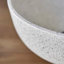 Elea Round White Premium Terrazzo Washbasin Ref. 6451 -TIKAMOON Sales 1200 1200 elea white premium terrazzo round washbasin 4