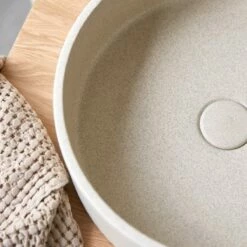 Gina Round Cream Terrazzo Washbasin Ref. 6098 -TIKAMOON Sales 1200 1200 gina round cream terrazzo washbasin 2