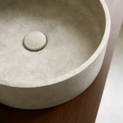 Gina Round Grey Concrete Washbasin Ref. 6089 -TIKAMOON Sales 1200 1200 gina round grey concrete washbasin 2