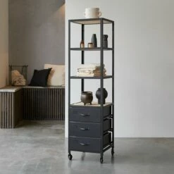 Industriel Mango And Metal Bathroom Column Ref. 2645 -TIKAMOON Sales 1200 1200 industriel mango and metal bathroom column 3