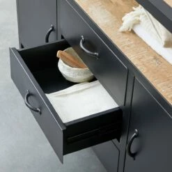 Industriel Solid Mango Wood And Metal Vanity Unit 140 Cm Ref. 2246 -TIKAMOON Sales 1200 1200 industriel solid mango wood and metal vanity unit 140 cm 2