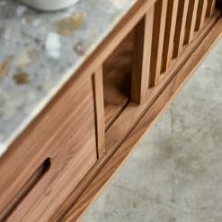 Isaure Solid Walnut And Premium Terrazzo Bathroom Cabinet 125 Cm Ref. 5589 -TIKAMOON Sales 1200 1200 isaure solid walnut and premium terrazzo bathroom cabinet 125 cm 7