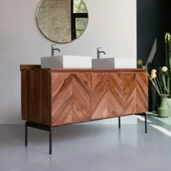 Ismaël Sheesham Vanity Unit 155 Cm Ref. 4694 -TIKAMOON Sales 1200 1200 ismael sheesham vanity unit 155 cm 3