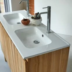 Jill Solid Teak And Ceramic Bathroom Cabinet 120 Cm Ref. 2585 10 Jill Solid Teak And Ceramic Bathroom Cabinet 120 Cm Ref. 2585 -TIKAMOON Sales 1200 1200 jill solid teak and ceramic bathroom cabinet 120 cm 2