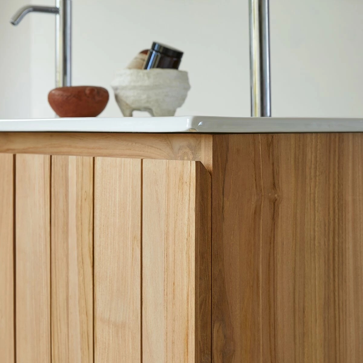 Jill Solid Teak And Ceramic Bathroom Cabinet 120 Cm Ref. 2585 7 Jill Solid Teak And Ceramic Bathroom Cabinet 120 Cm Ref. 2585 - Image 5