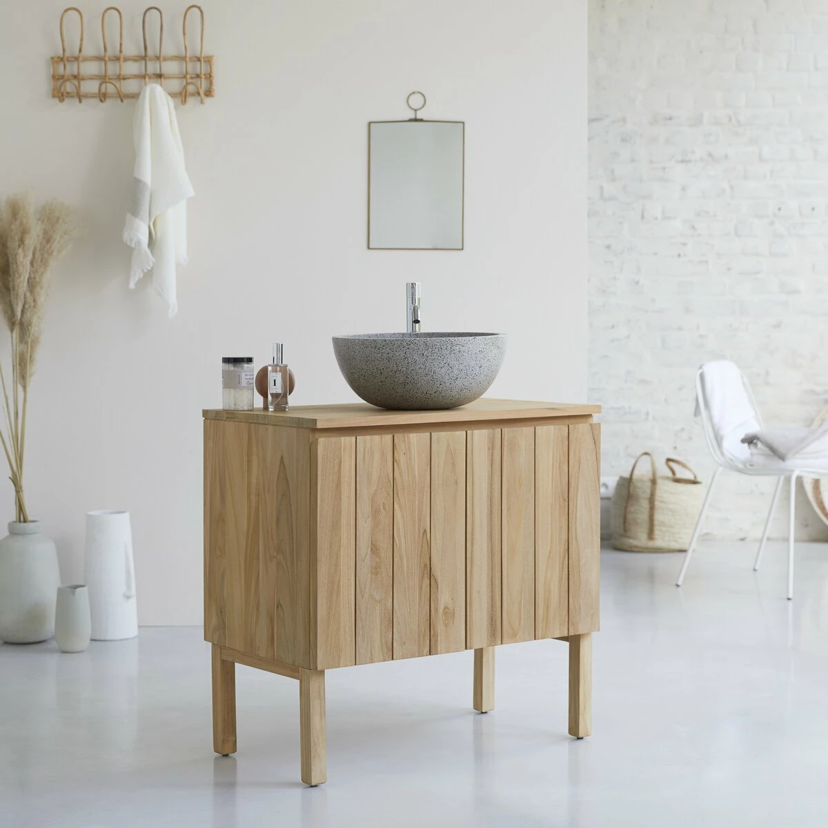 Jill Solid Teak Vanity Unit 80 Cm Ref. 4016 6 Jill Solid Teak Vanity Unit 80 Cm Ref. 4016 - Image 4