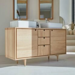 Jonàk Solid Oak Vanity Unit 145 Cm Ref. 3832 11 Jonàk Solid Oak Vanity Unit 145 Cm Ref. 3832 -TIKAMOON Sales 1200 1200 jonak solid oak vanity unit 145 cm 3