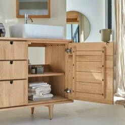 Jonàk Solid Oak Vanity Unit 145 Cm Ref. 3832 13 Jonàk Solid Oak Vanity Unit 145 Cm Ref. 3832 -TIKAMOON Sales 1200 1200 jonak solid oak vanity unit 145 cm 5