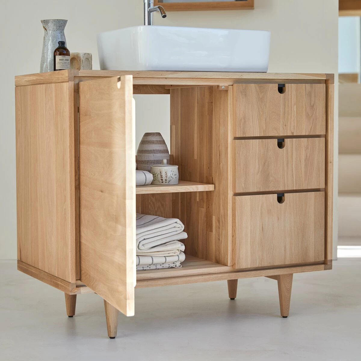 Jonàk Solid Oak Vanity Unit 95 Cm Ref. 3838 4 Jonàk Solid Oak Vanity Unit 95 Cm Ref. 3838 - Image 2