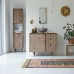 Jonàk Solid Walnut Vanity Unit 95 Cm Ref. 3935