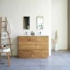 Karl Solid Oak And Ceramic Bathroom Cabinet 120 Cm Ref. 2363 2 Karl Solid Oak And Ceramic Bathroom Cabinet 120 Cm Ref. 2363 -TIKAMOON Sales 1200 1200 karl solid oak and ceramic bathroom cabinet 120 cm