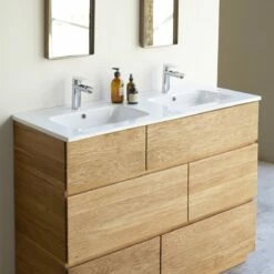Karl Solid Oak And Ceramic Bathroom Cabinet 120 Cm Ref. 2363 -TIKAMOON Sales 1200 1200 karl solid oak and ceramic bathroom cabinet 120 cm 8