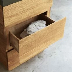 Karl Solid Oak And Lava Stone Bathroom Cabinet 60 Cm Ref. 2361 -TIKAMOON Sales 1200 1200 karl solid oak and lava stone bathroom cabinet 60 cm 5