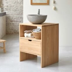 Kwarto Solid Oak Vanity Unit 60 Cm Ref. 3802 -TIKAMOON Sales 1200 1200 kwarto solid oak vanity unit 60 cm 2
