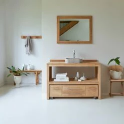 Layang Solid Teak Vanity Unit 120 Cm Ref. 1714