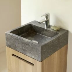 Line Solid Oak And Marble Vanity Unit 40 Cm Ref. 6407 -TIKAMOON Sales 1200 1200 line solid oak and marble vanity unit 40 cm 2