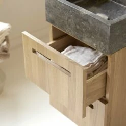 Line Solid Oak And Marble Vanity Unit 40 Cm Ref. 6407 -TIKAMOON Sales 1200 1200 line solid oak and marble vanity unit 40 cm 5